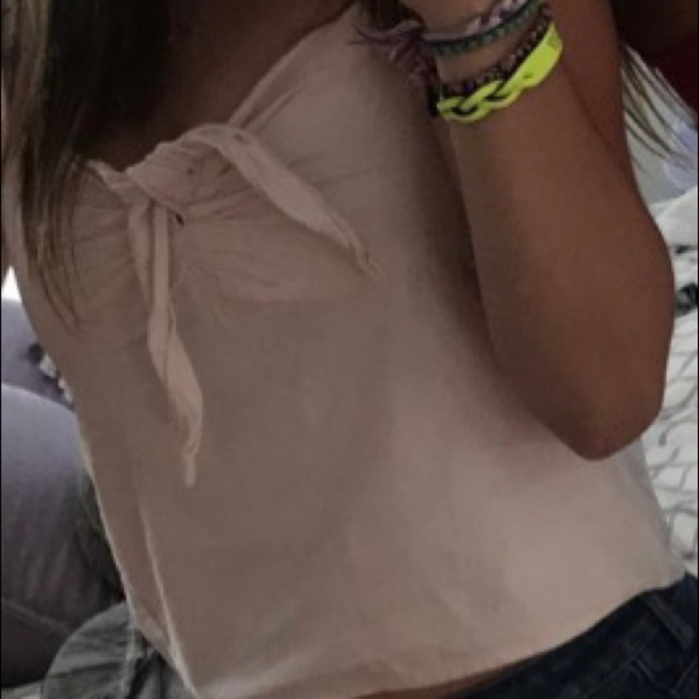 Brandy Melville Light Pink Tie Tank Top.
